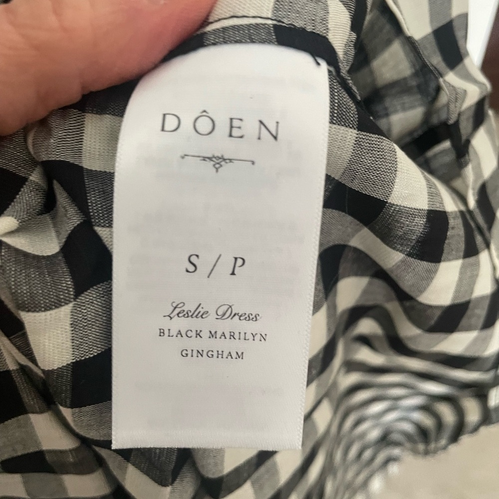 Doen NWT Leslie Black and White Gingham Dress - Picture 9 of 9